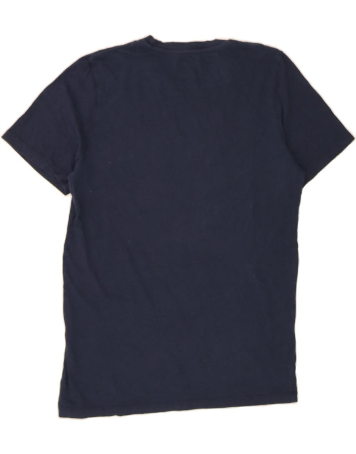 JACK & JONES Mens Graphic T-Shirt Top Medium Navy Blue Cotton Vintage Jack & Jones and Second-Hand Jack & Jones from Messina Hembry 