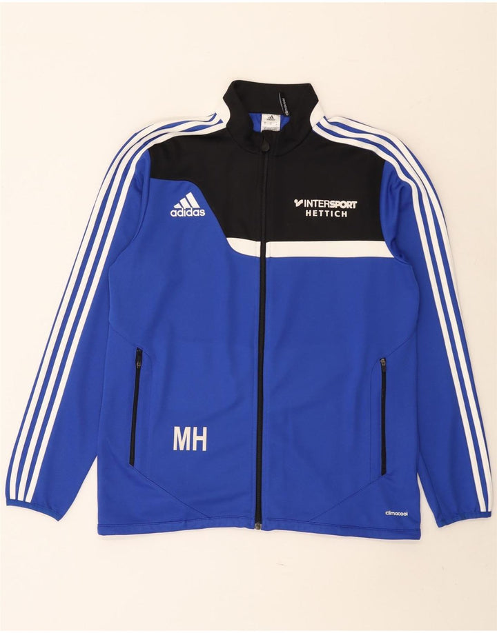 Мужской спортивный костюм Adidas Climacool с графическим принтом, средний синий с цветными блоками