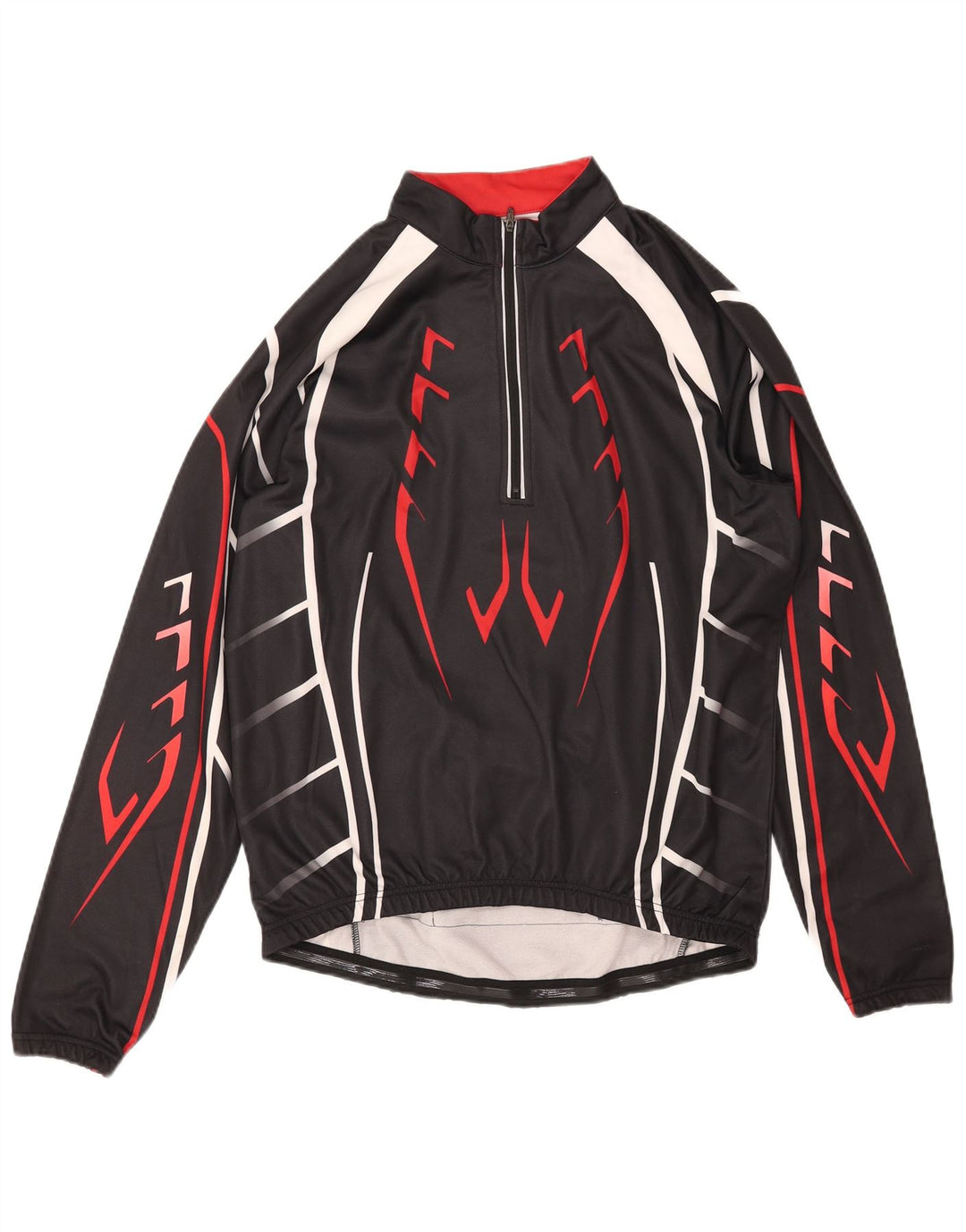 Мужской пуловер с воротником на молнии CRANE IT 52, большой черный с геометрическим узором