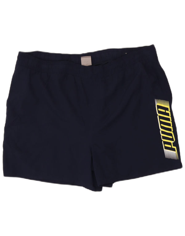 Мужские спортивные шорты Puma с рисунком XL, темно-синие, полиэстер