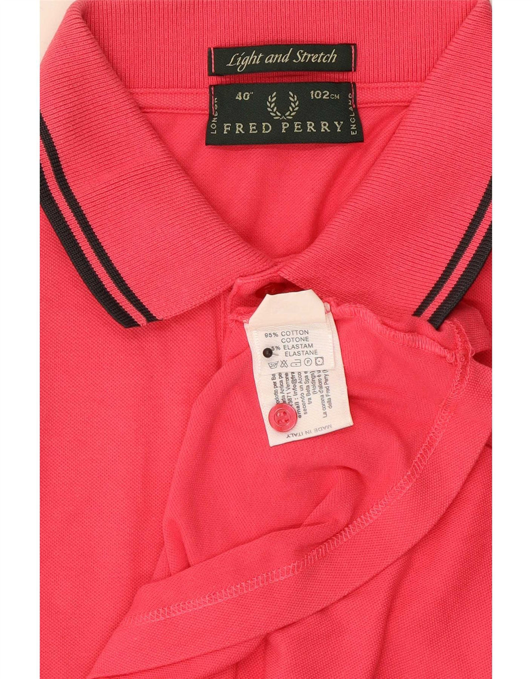 Мужская легкая и эластичная рубашка-поло Fred Perry, хлопок среднего розового цвета