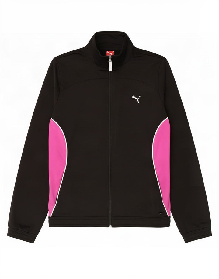 Женский спортивный костюм Puma UK 14, большой черный полиэстер с цветными блоками