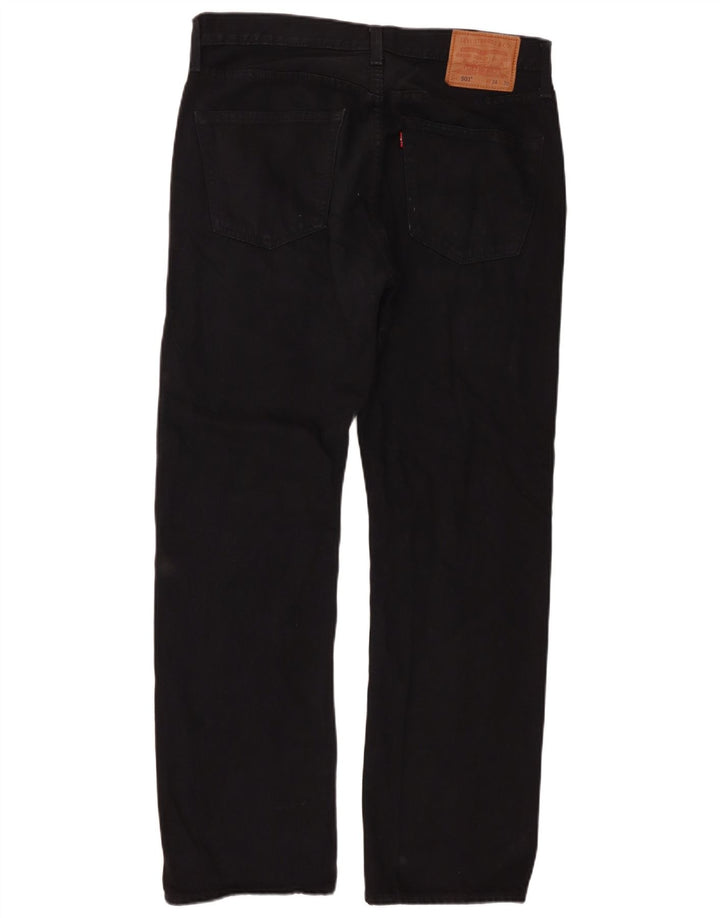 Мужские прямые джинсы Levi's 501 W34 L30, черный хлопок