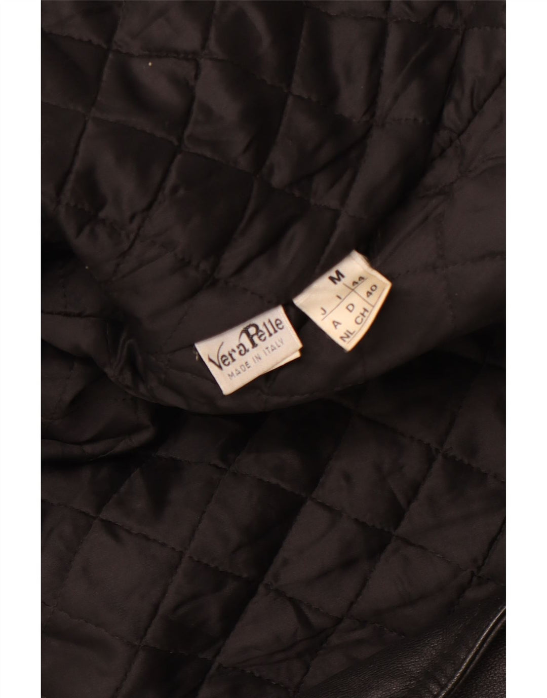 Женская кожаная косуха VINTAGE UK 14, кожа среднего размера, черная