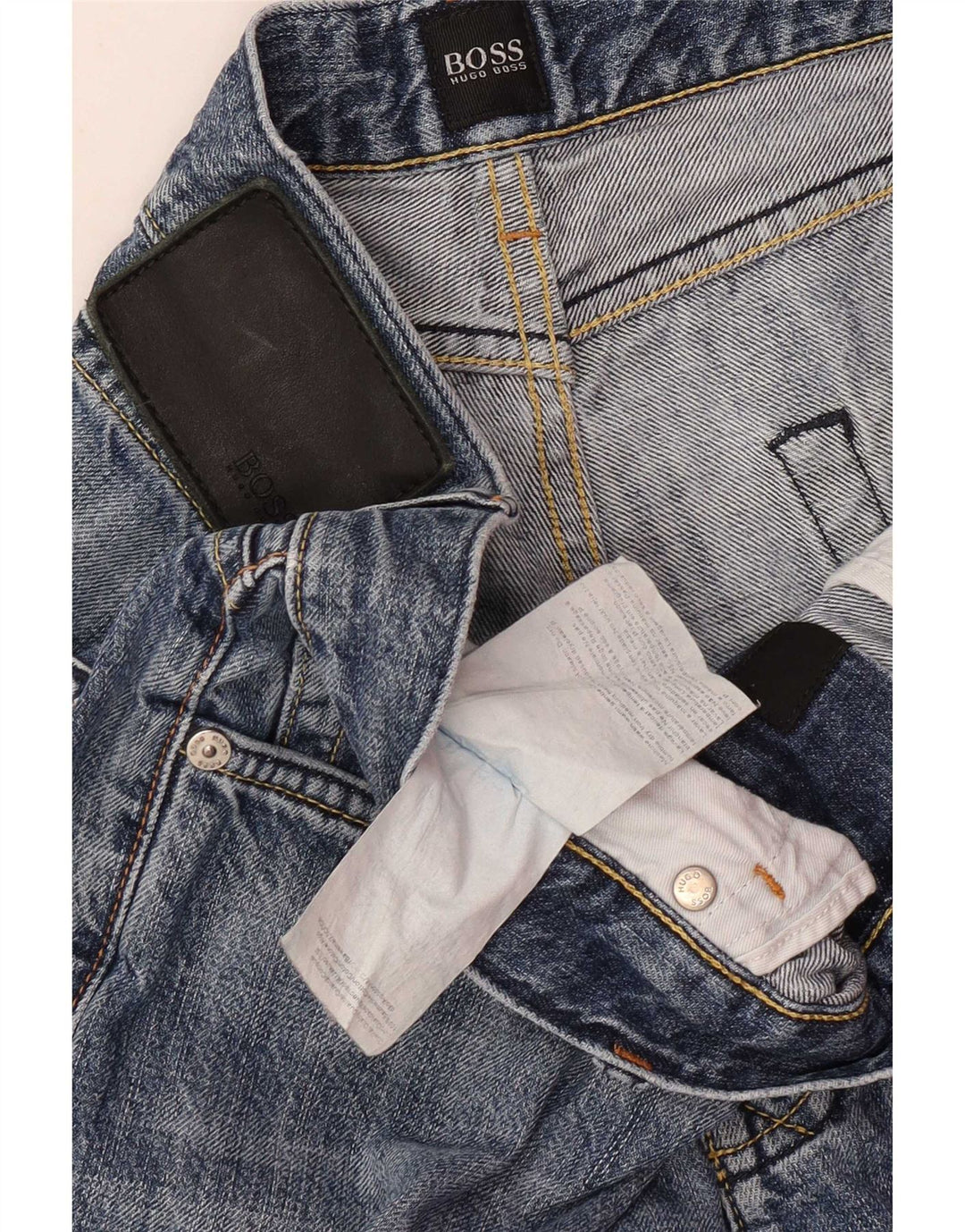 Мужские прямые джинсы Hugo Boss W34 L29 синие, хлопок