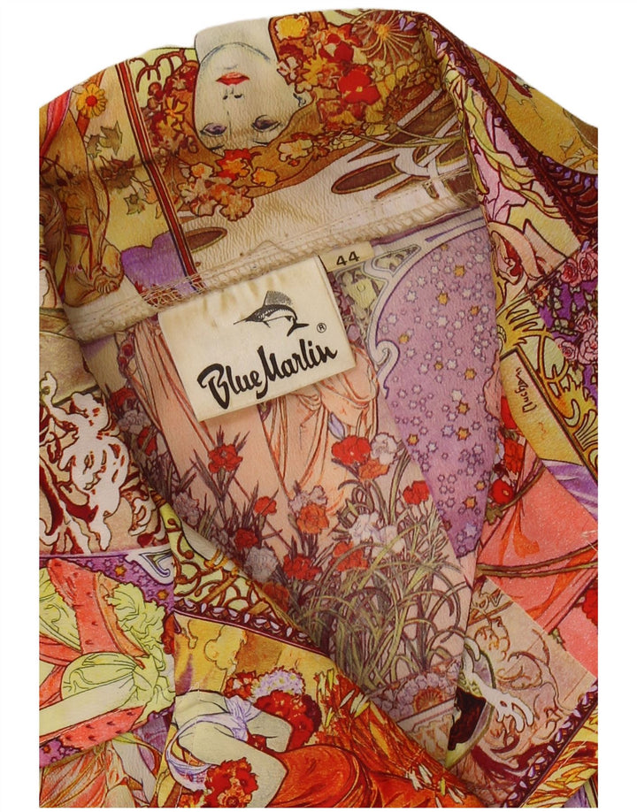 ВИНТАЖНЫЙ женский пиджак с 4 пуговицами и рисунком IT 44, средний разноцветный