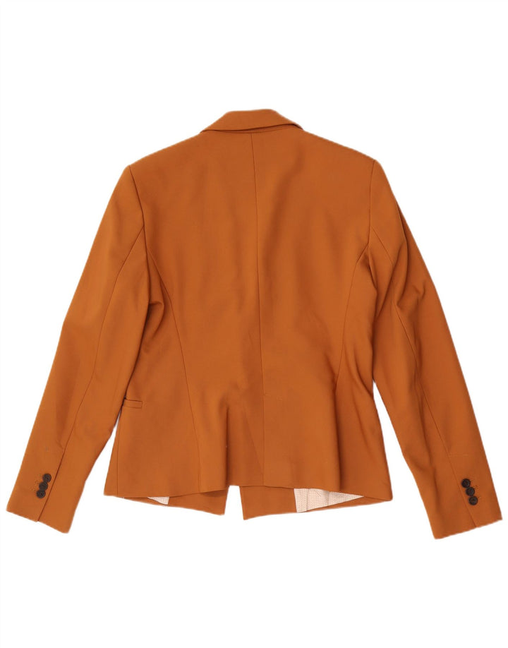 Женский пиджак Zara на 1 пуговице UK 14, большой бежевый полиэстер