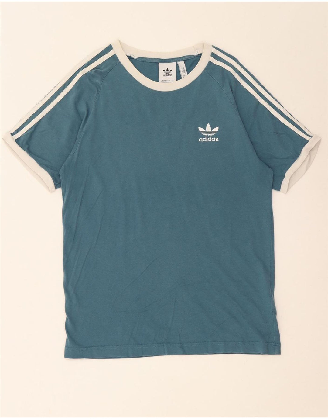 Мужская футболка ADIDAS из хлопка среднего синего цвета