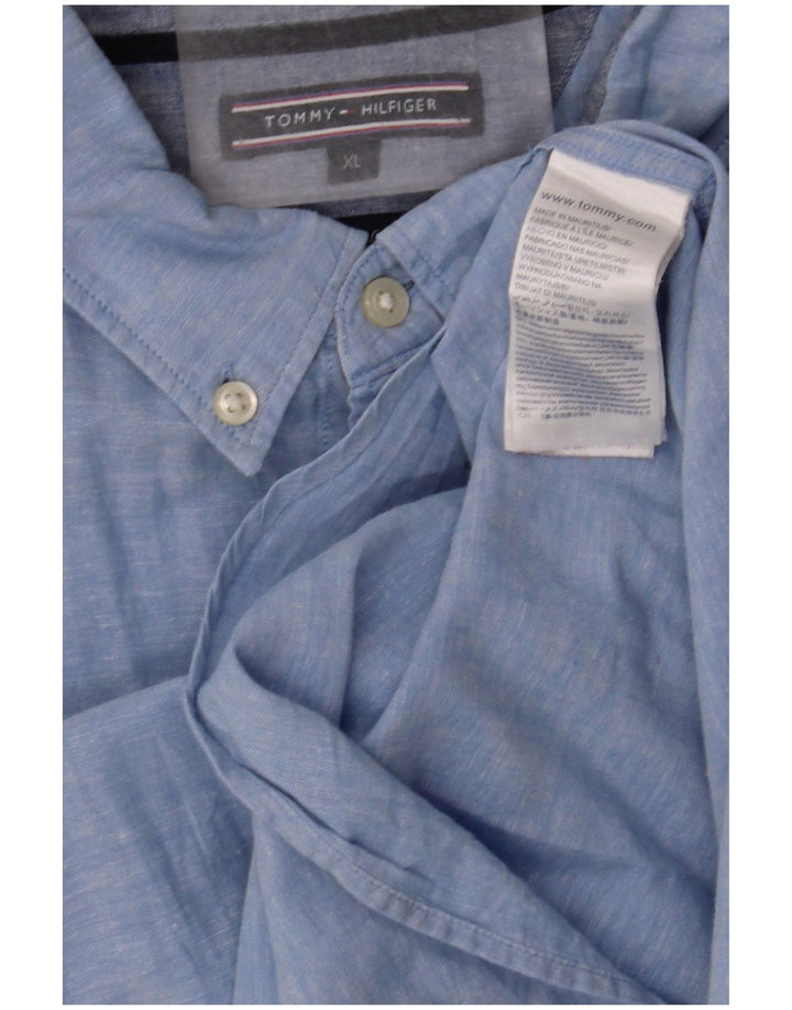 Мужская рубашка Tommy Hilfiger XL, синяя, хлопок