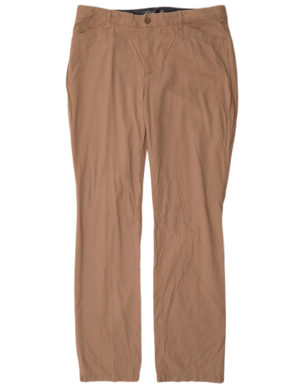 Женские прямые брюки чинос Eddie Bauer, США 18, 2XL, W38 L37, бежевый хлопок