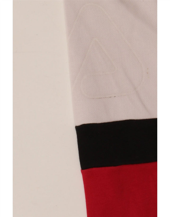 Мужской свитшот с рисунком FILA, маленький разноцветный хлопковый джемпер с цветными блоками