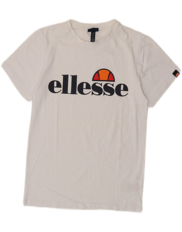 ELLESSE Женская футболка с рисунком Top UK 6 XS Белый хлопок