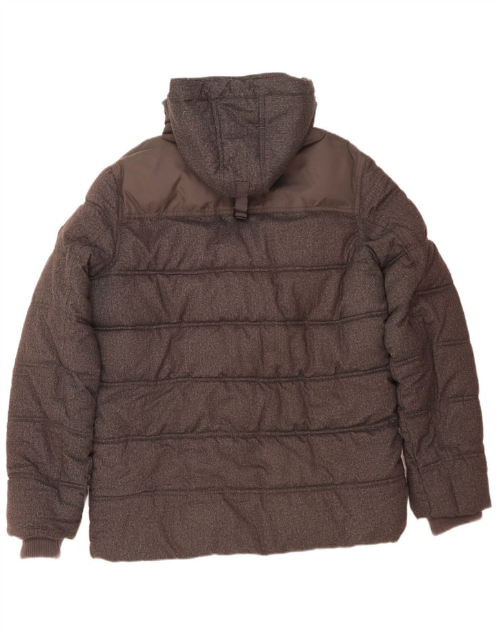 Мужская утепленная куртка с капюшоном Tommy Hilfiger UK 40, большая серая, полиэстер