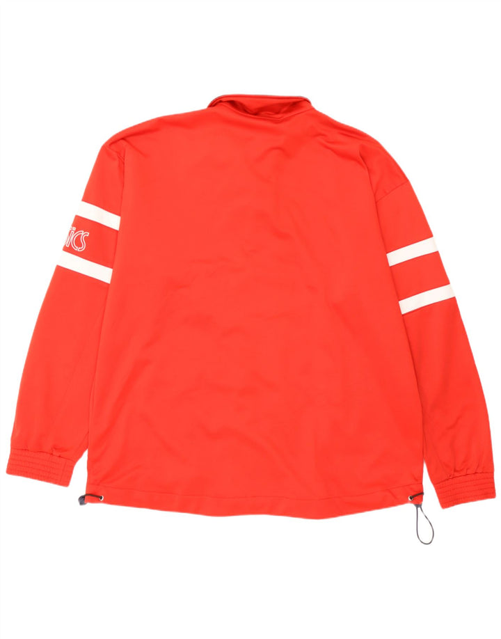 Мужская спортивная куртка с графическим рисунком Asics XL, красный полиэстер