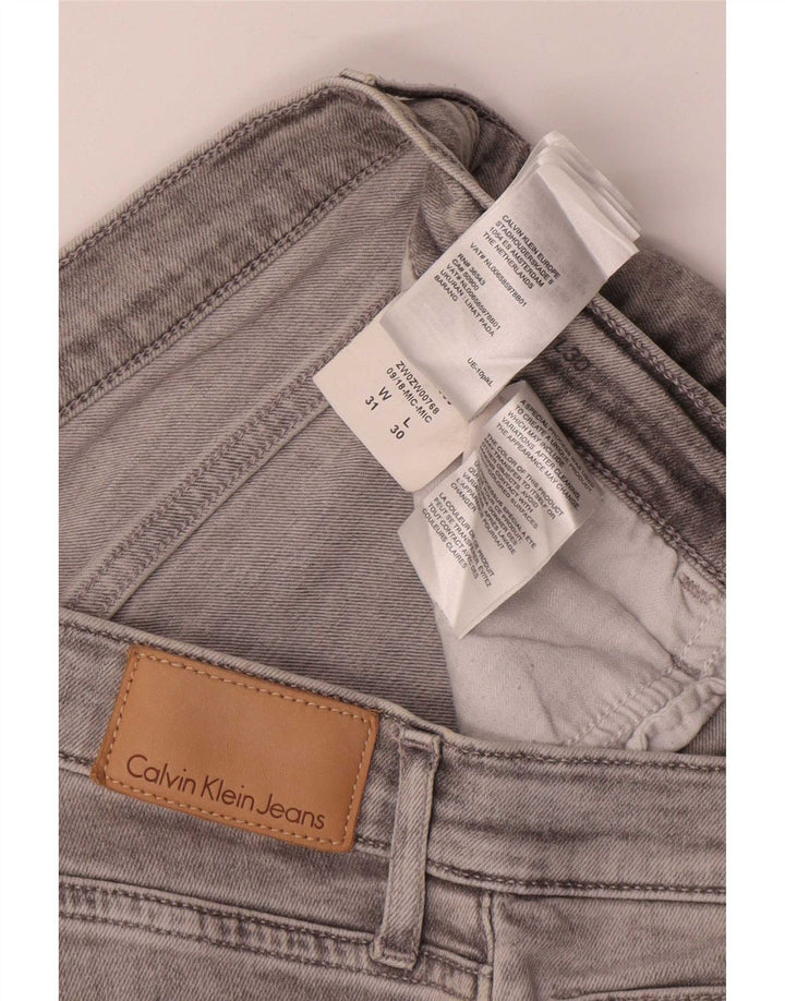 Женские укороченные джинсы Calvin Klein W31 L25, серый хлопок