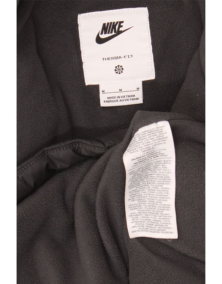 Мужская утепленная куртка с капюшоном Nike Therma-Fit UK 38, средний черный полиэстер