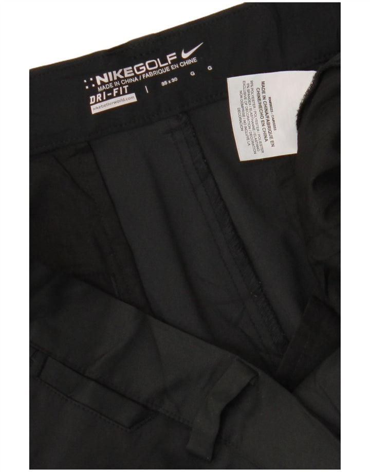 Мужские прямые брюки-чиносы Nike Dri Fit W35 L30, черный полиэстер
