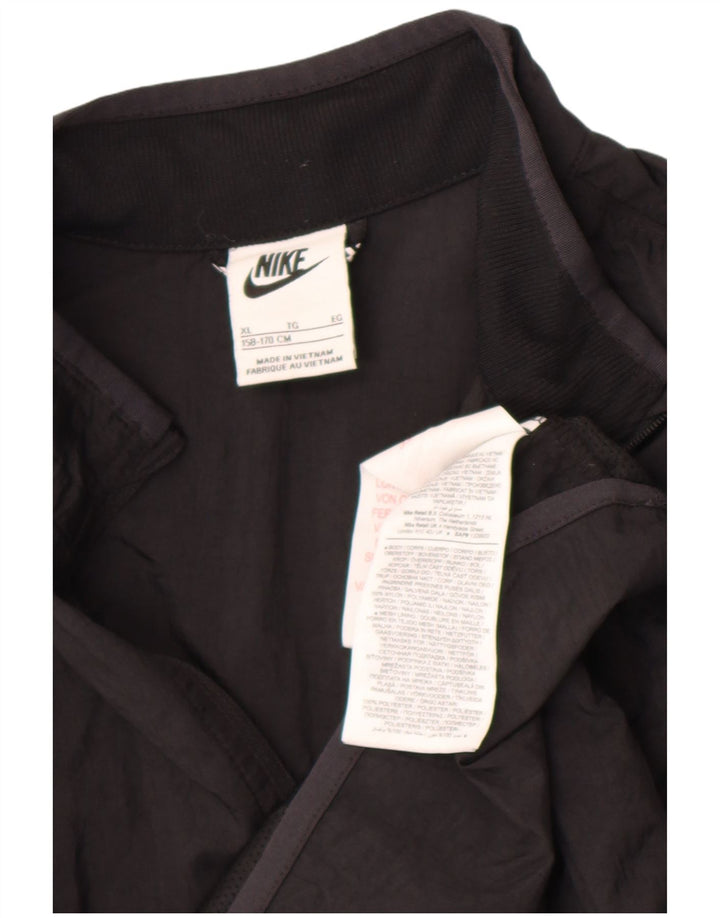 Пуловер с графическим рисунком Nike для мальчиков, спортивный костюм, верхняя куртка, 13–14 лет, размер XL, черный нейлон