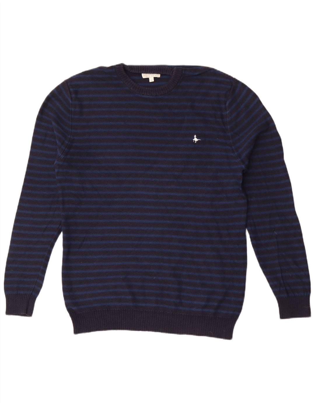 Мужской джемпер с круглым вырезом Jack Wills, средний хлопковый свитер в темно-синюю полоску
