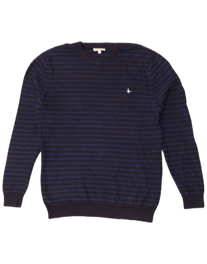 Мужской джемпер с круглым вырезом Jack Wills, средний хлопковый свитер в темно-синюю полоску