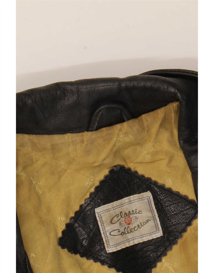 Мужская кожаная косуха CLASSIC UK 42 XL, черная