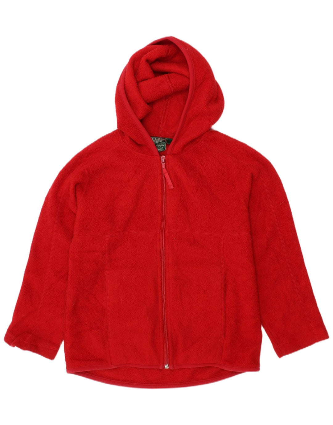 Флисовая куртка L.L.Bean для мальчиков с капюшоном 5–6 лет, средний красный полиэстер