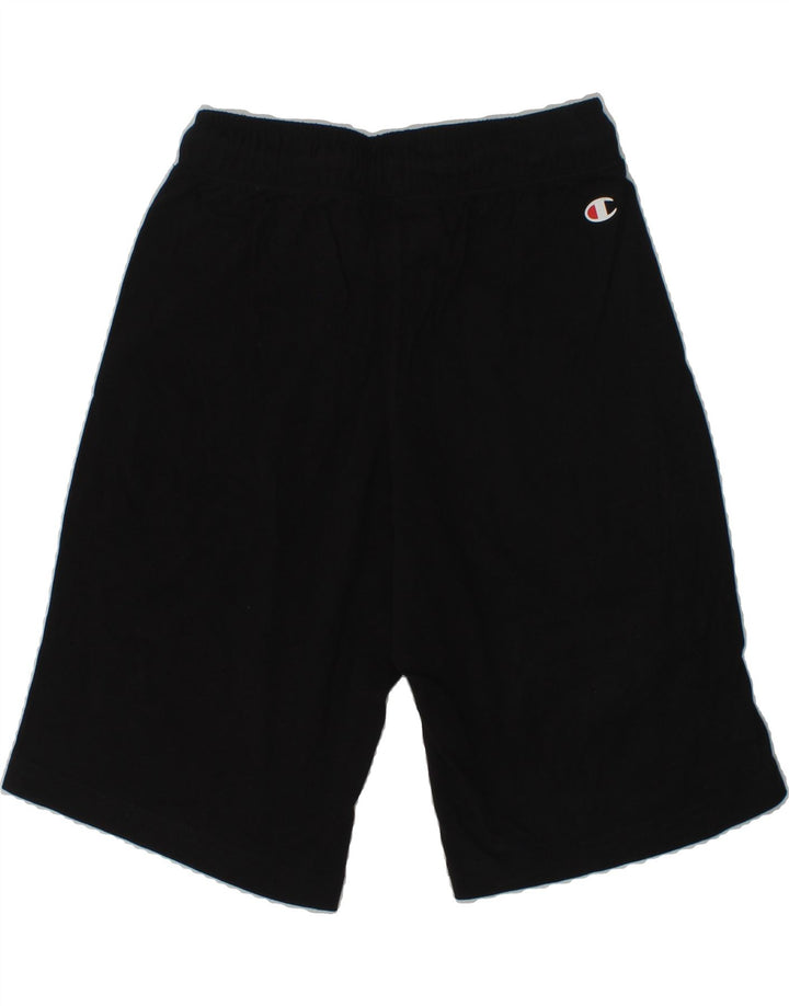 CHAMPION Boys Graphic Sport Shorts 7-8 Years Small  Black Cotton | Vintage Champion | Thrift | Second-Hand Champion | Used Clothing | Messina Hembry 