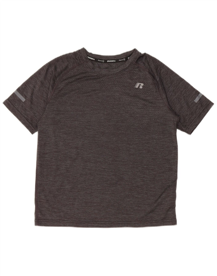 Футболка RUSSELL ATHLETIC для девочек Dri-Power, 10–11 лет, большая, серая