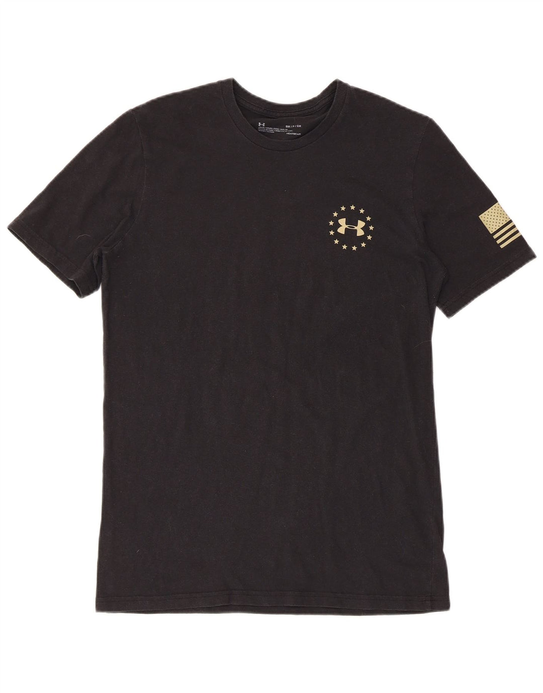 Мужская футболка с рисунком Under Armour Heat Gear, маленький черный цвет