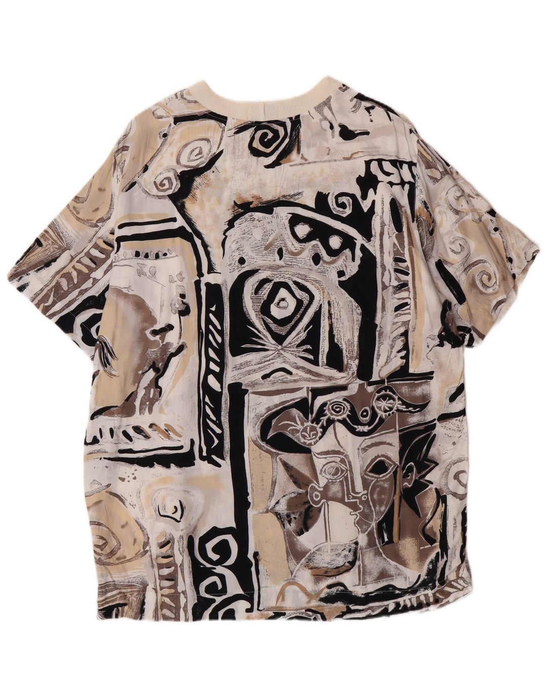 Женская удлиненная футболка с рисунком Sisley Top IT 44, средний бежевый, вискоза