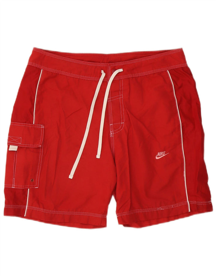 Мужские шорты для плавания Nike, хлопковые, среднего красного цвета