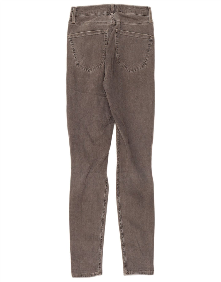 TOPSHOP Женские потертые джинсы скинни W26 L27 Серый хлопок