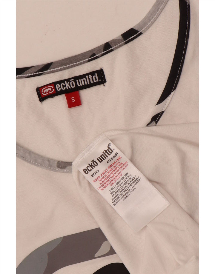 Мужской жилет с рисунком Ecko Unltd, маленький белый хлопковый топ
