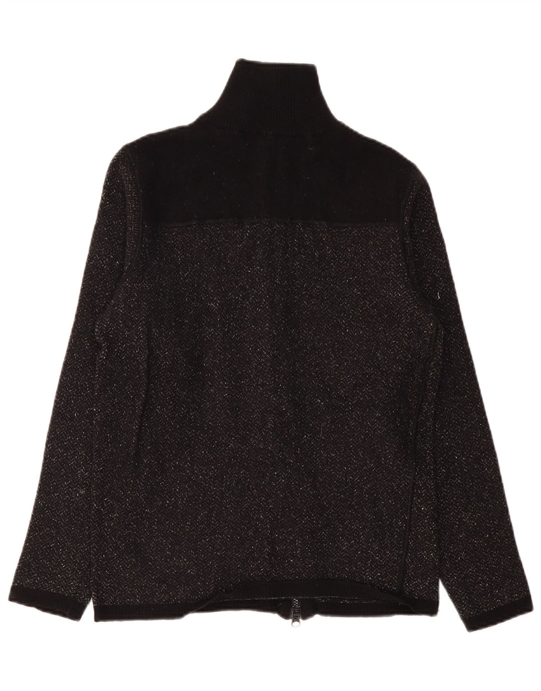 Женский свитер-кардиган Armani Jeans UK 10, маленький черный с шевроном