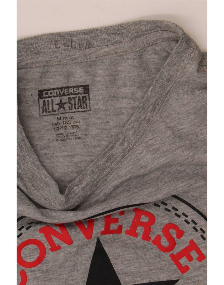 Футболка с рисунком Converse Boys Chuck Taylor, 10–11 лет, средний серый