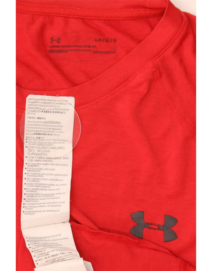 Мужская футболка Heat Gear Under Armour, большой красный полиэстер