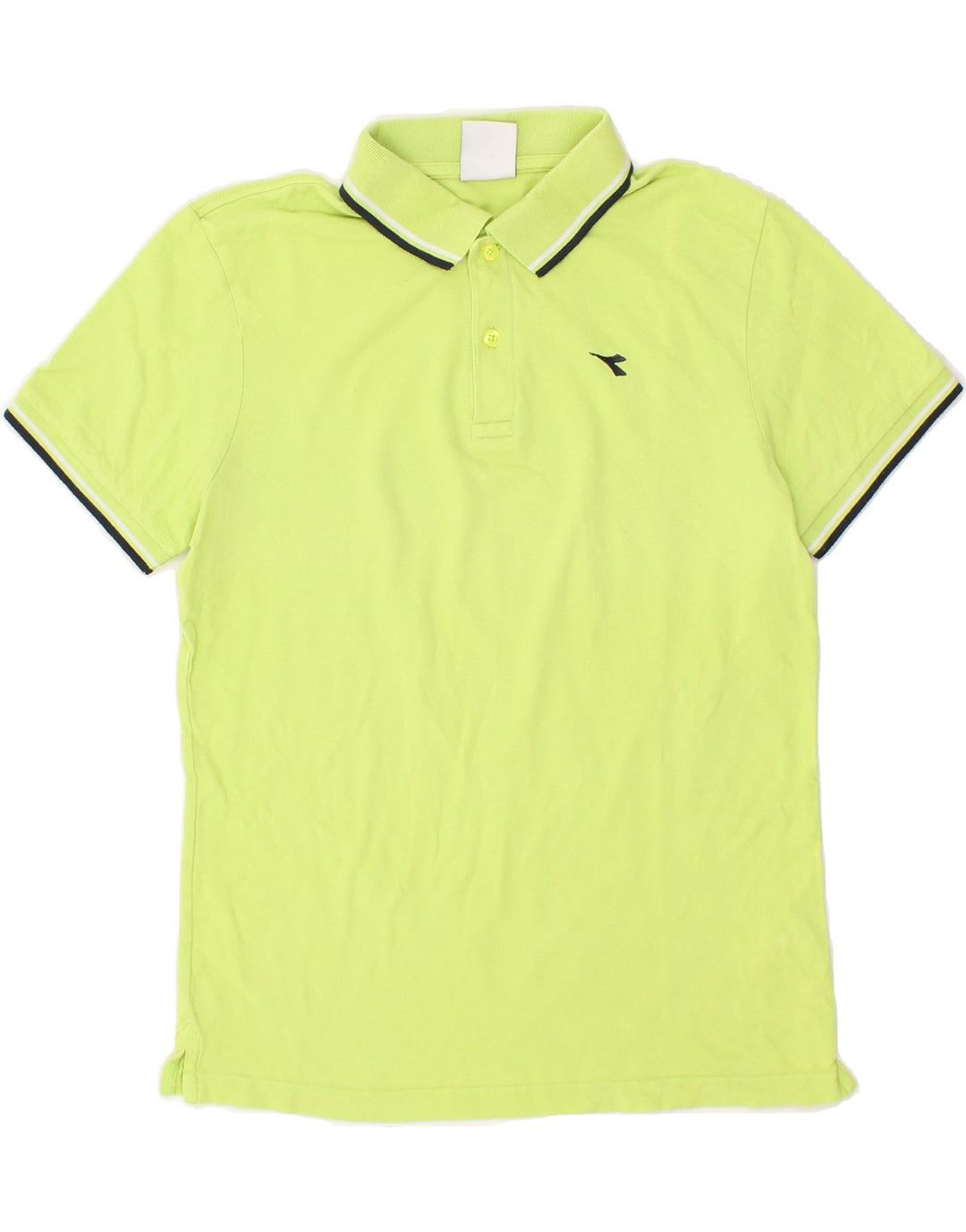 DIADORA Mens Polo Shirt Medium Green Cotton Vintage Diadora and Second-Hand Diadora from Messina Hembry 