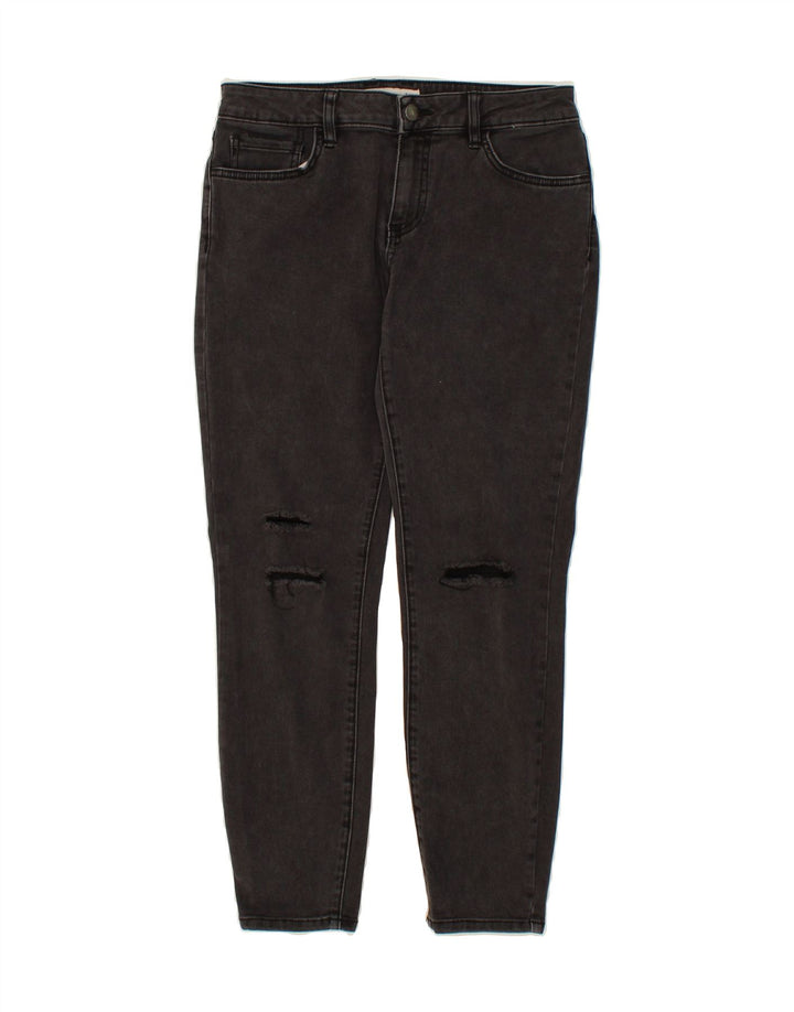 VANS Womens Distressed Crop Skinny Jeans US 7 Medium W28 L26 Grey Vintage Vans and Second-Hand Vans from Messina Hembry 