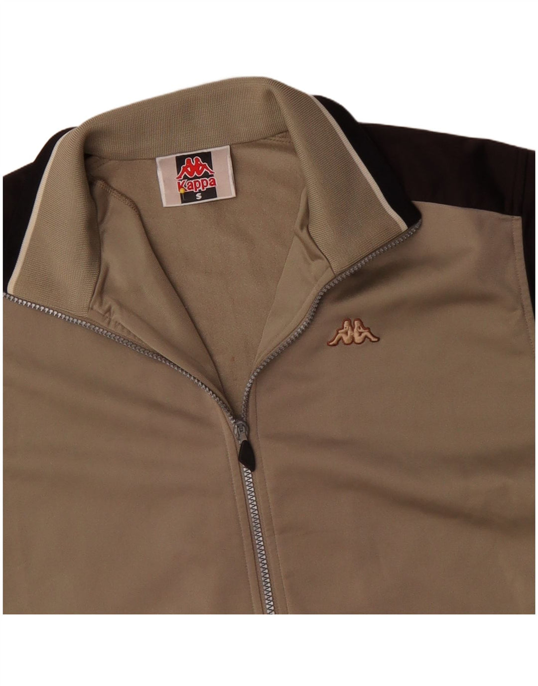 Мужской спортивный костюм Kappa, верхняя куртка, маленький бежевый, полиэстер с цветными блоками