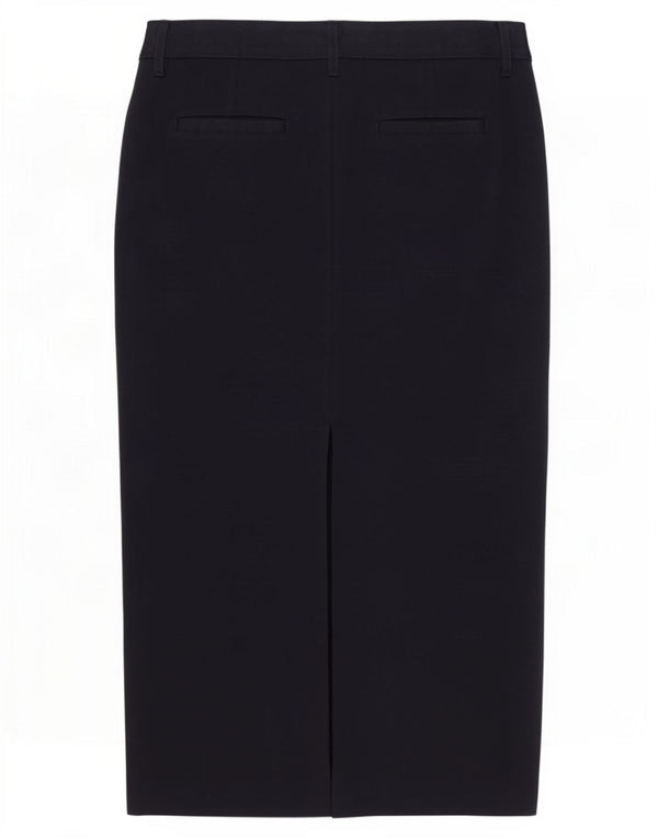 Женская макси-юбка-карандаш Zara, маленькая W26, темно-синяя, ацетат