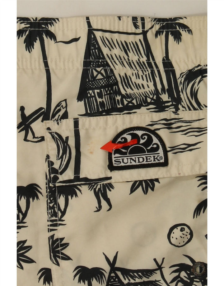 Sundek Мужские шорты для плавания с рисунком 2XL Белый полиэстер