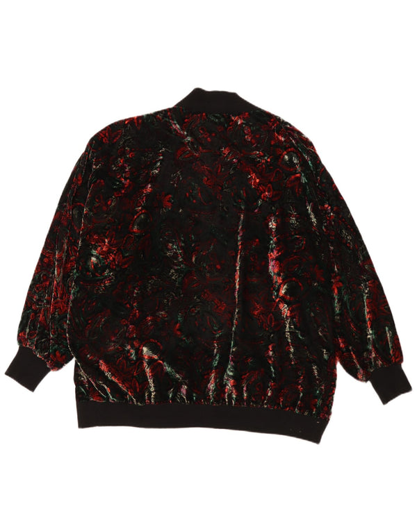 Винтажный женский открытый кардиган, Великобритания, 22 3XL, разноцветный цветочный принт
