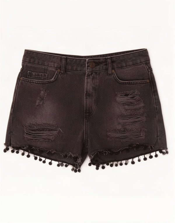 Женские джинсовые шорты Zara EU 36 XS W26, черные