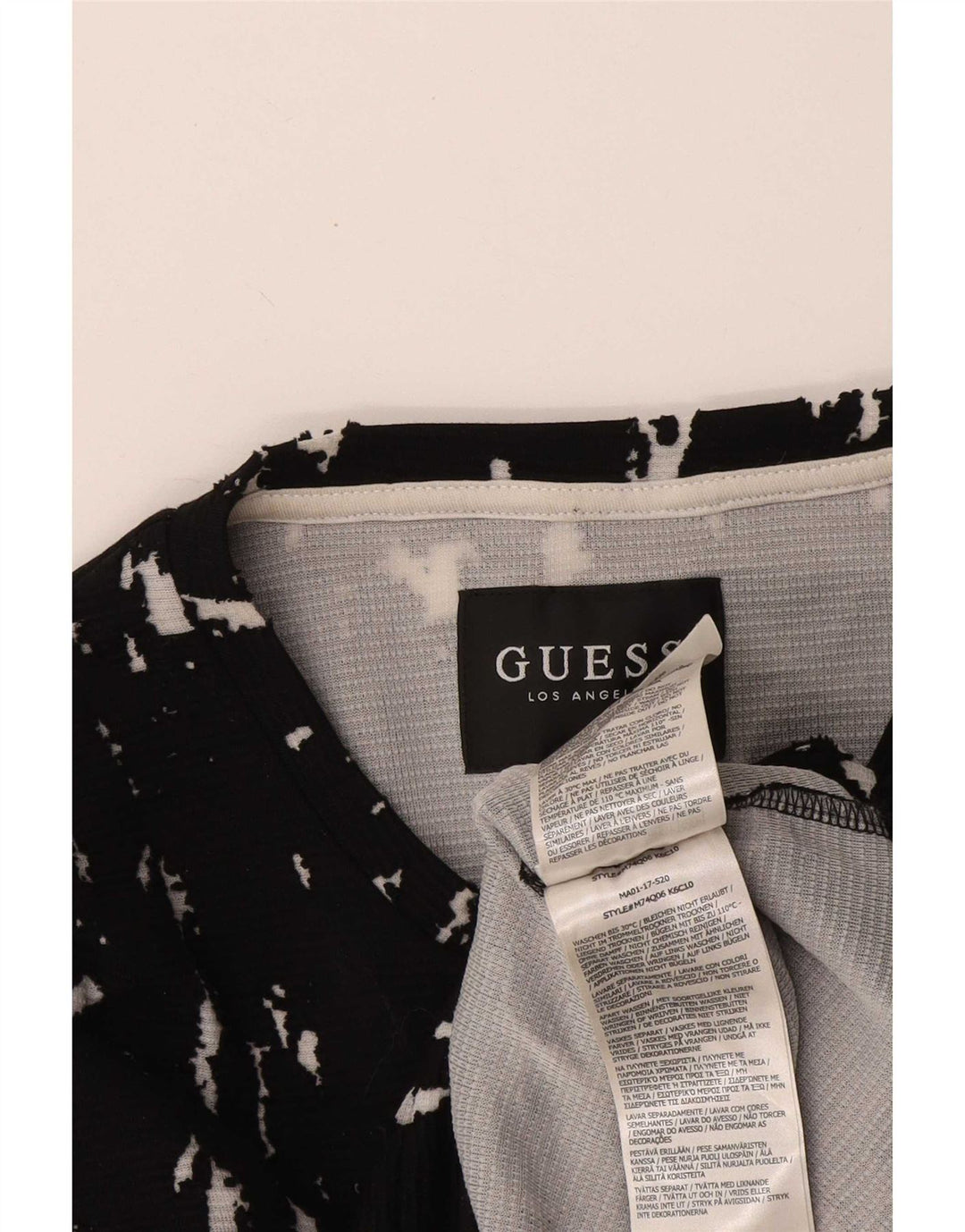 Мужской свитшот Guess с абстрактным узором, маленький черный хлопковый джемпер