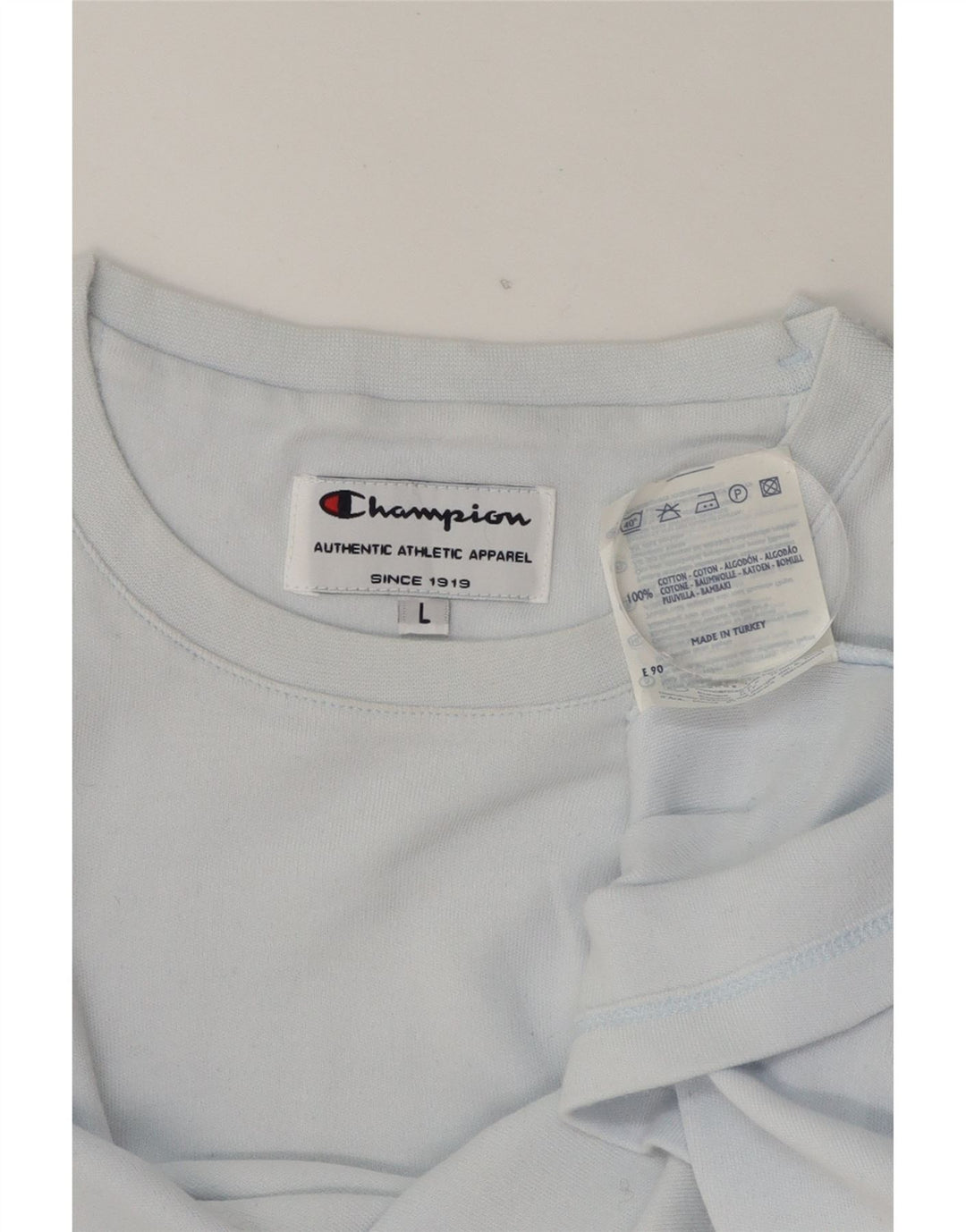 CHAMPION Womens Top Long Sleeve UK 16 Large Blue Cotton Vintage Champion and Second-Hand Champion from Messina Hembry 