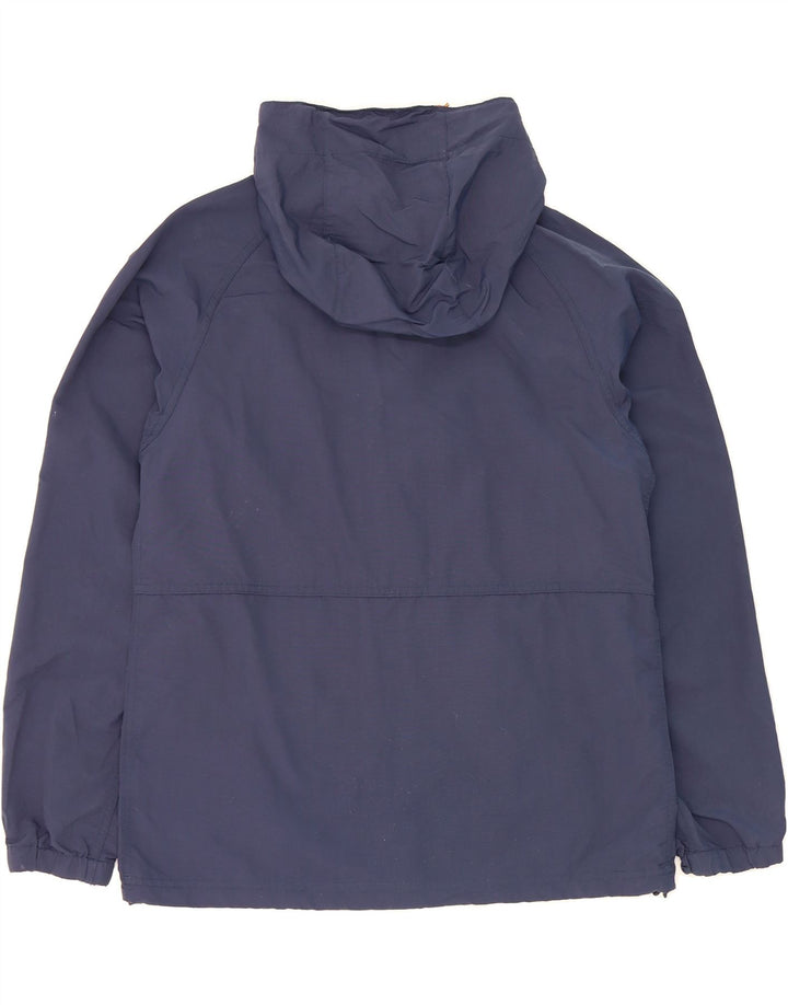 L.L.BEAN Womens Hooded Rain Jacket UK 14 Medium Navy Blue Nylon Vintage L.L.Bean and Second-Hand L.L.Bean from Messina Hembry 