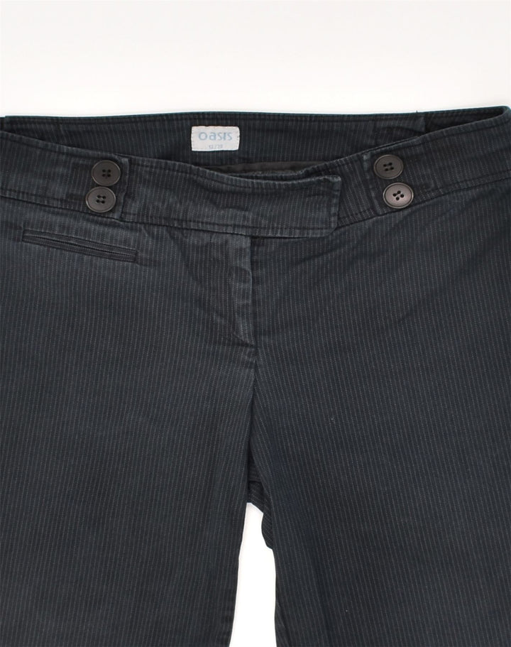 OASIS Womens Chino Shorts W38 2XL Black Pinstripe Cotton | Vintage Oasis | Thrift | Second-Hand Oasis | Used Clothing | Messina Hembry 