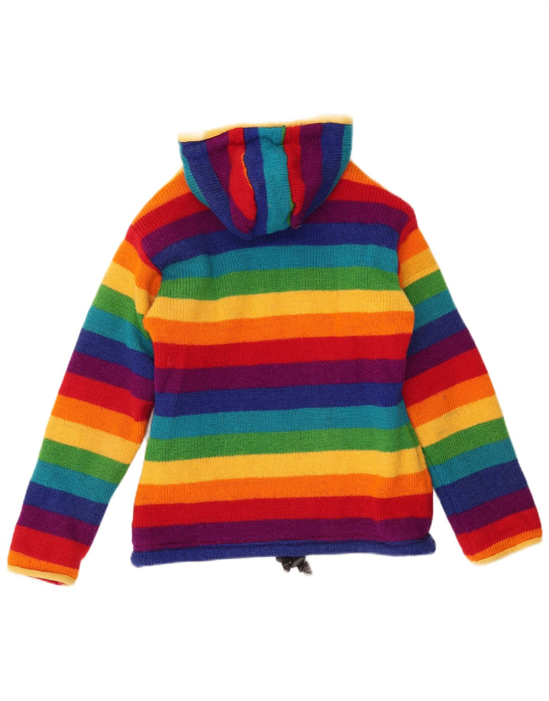 Винтажный женский свитер-кардиган, Великобритания, 12, средний, разноцветный, красочный