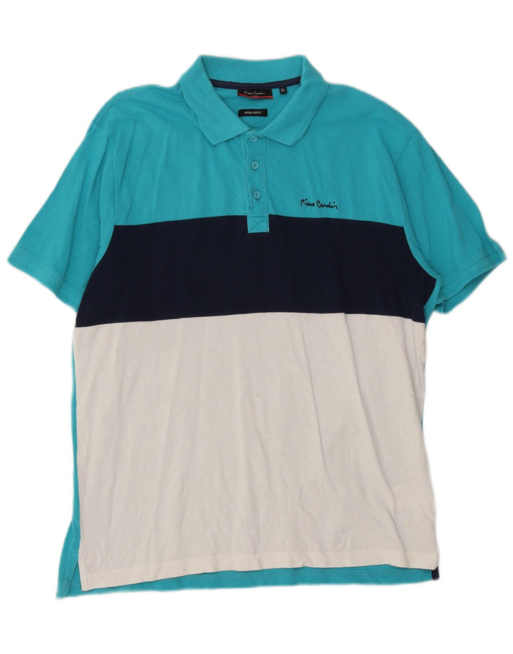 Мужская рубашка-поло стандартного кроя Pierre Cardin XL, разноцветная, с цветными блоками