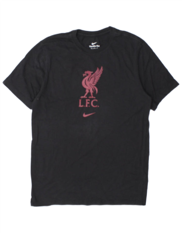 Мужская футболка Nike Liverpool с графическим рисунком, средний черный хлопковый топ